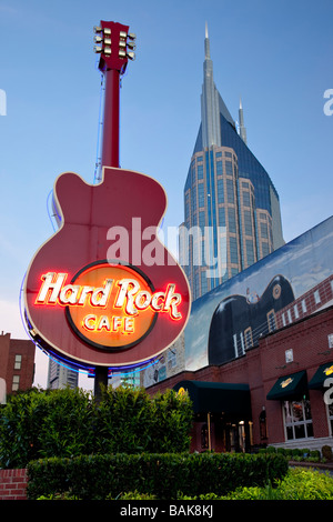 Hard Rock Café dans le centre de Nashville Tennessee USA Banque D'Images