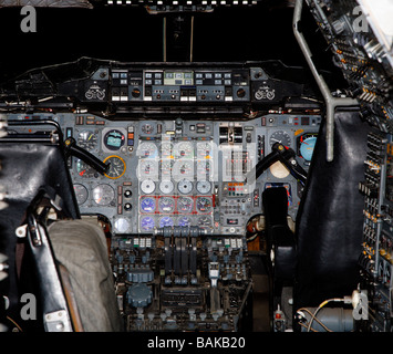 Cockpit Concorde flight deck control panel Banque D'Images