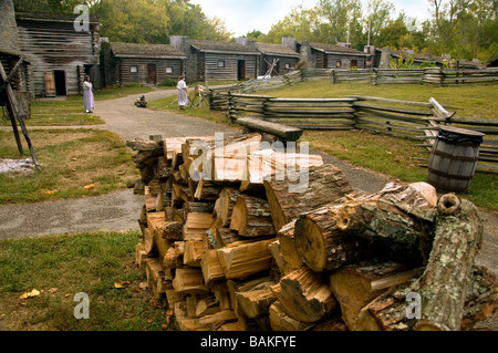 La pièce à Fort Boonesborough State Park près de Richmond, Virginia Banque D'Images