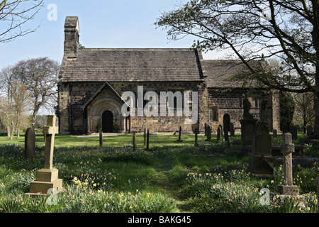 St Jean le Baptiste à l'église de Adel, Leeds, Angleterre, RU Banque D'Images