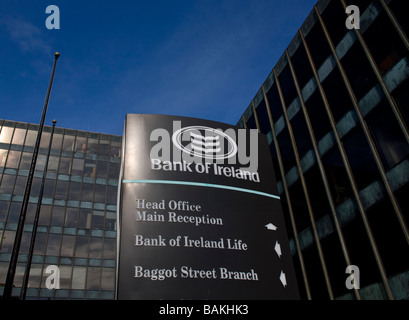 Le siège de la Bank of Ireland, Dublin Baggot St. Banque D'Images