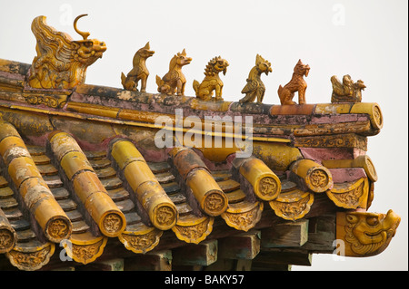 Toit dans Forbidden City Beijing Banque D'Images