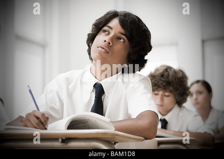 School students in classroom Banque D'Images