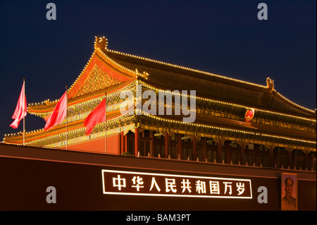 La place Tiananmen à Beijing Banque D'Images