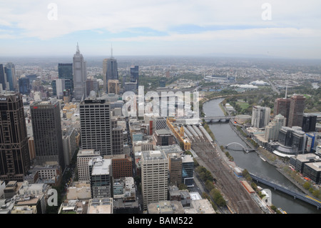 Melbourne, Australie, vue de la ville de Melbourne 360.La capitale et la plus grande ville d'theState de Victoria. Il s'est enrichi de Go Banque D'Images