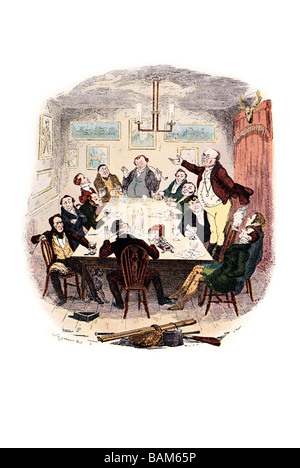 Mr Pickwick Club l'adresses le Posthume Papiers du Pickwick Club, mieux connu sous le nom de Pickwick Papers, Charles Dickens Banque D'Images