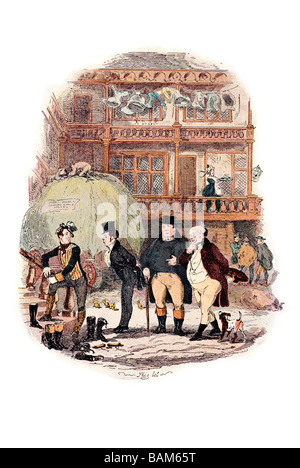 Première comparution de M. Samuel weller Les Papiers posthumes du Pickwick Club, mieux connu sous le nom de Pickwick Papers, Charles di Banque D'Images