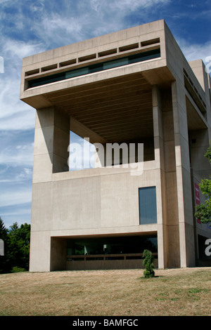 Herbert F. Johnson Museum of Art conçu par l'architecte I. M. Pei à Cornell University, Ithaca, New York, USA Banque D'Images