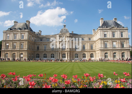 Sénat français, Palais du Luxembourg dans le 6ème arrondissement de Paris, France Banque D'Images