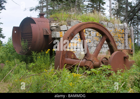 Machine de découpe de granit à vapeur Banque D'Images