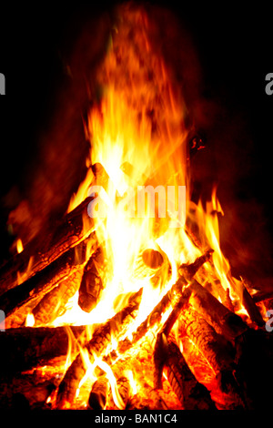 Feu de camp prêt Banque D'Images