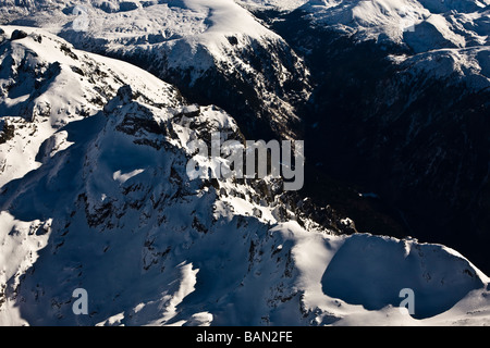 Vue aérienne de la région de Malyovitza (Malyovitsa), montagne de Rila, Balkans, Bulgarie Banque D'Images