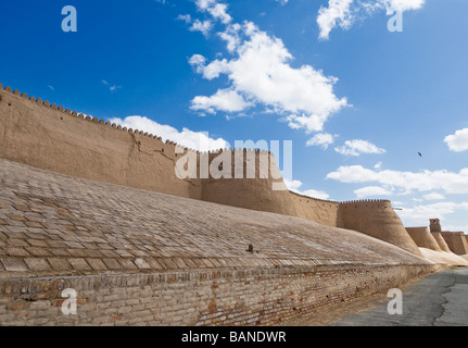 Murs d'une ancienne ville de Khiva Ouzbékistan Banque D'Images