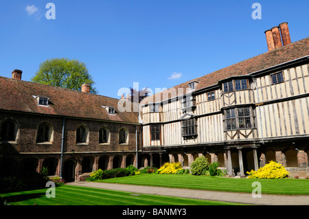 Cour du cloître , Queens College Cambridge Angleterre Uk Banque D'Images