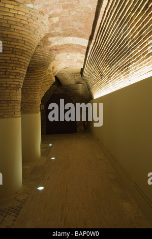 Palau Güell Anciennes écuries dans le sous-sol de l'architecte Antonio Gaudi Barcelone Catalogne Espagne Banque D'Images