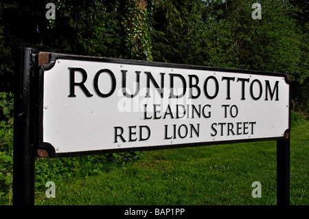 Roundbottom street sign, Cropredy, Oxfordshire, England, UK Banque D'Images
