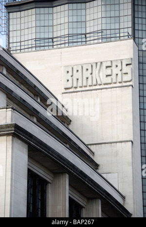 Barkers department store exterior dans Kensington High Street Londres Banque D'Images