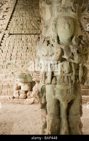 Parc archéologique maya Copan Ruinas, au Honduras. Banque D'Images