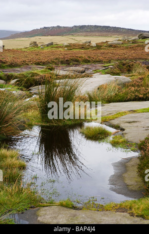 Vue en regardant de Stanage Edge sur haut de Higger Tor South Yorkshire Angleterre Grande-bretagne Uk Banque D'Images