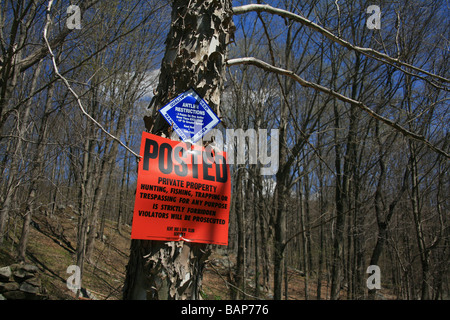 Posté dans Kent, comté de Putnam, New York State, USA Banque D'Images