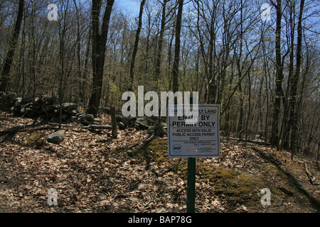 L'approvisionnement en eau des terres dans le comté de Kent, Putnam, New York State, USA Banque D'Images