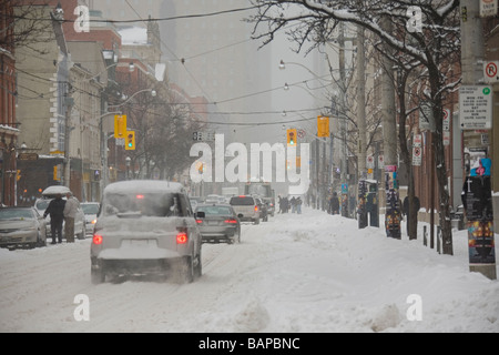 Le centre-ville de Toronto dans une tempête Banque D'Images