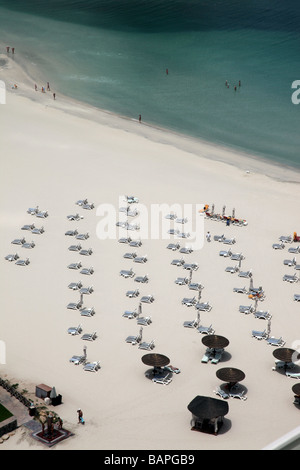La plage de Jumeira Beach Hotel Dubai Emirats Arabes Unis Banque D'Images