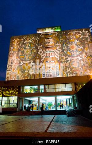 L'Universidad Nacional Autonoma de Mexico (UNAM) ou (Université nationale autonome de Mexico ). Bibliothèque centrale . Banque D'Images