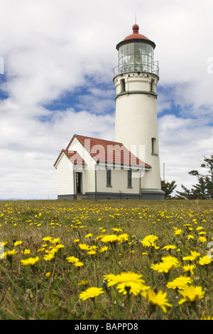 Le phare de Cape Blanco - près de Port Orford, Oregon Banque D'Images