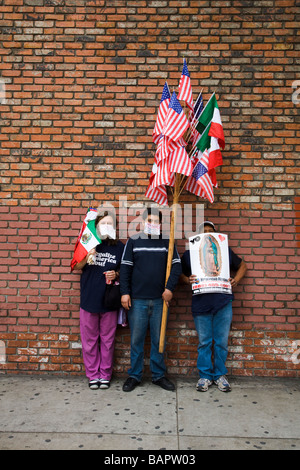 Jour mai 2009 Protestation le 1 mai à l'Olympic Blvd et Broadway Los Angeles California United States of America Banque D'Images