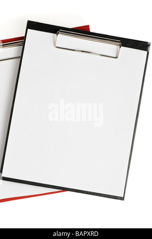 Dossier pour bureau papiers soumis il est isolé sur fond blanc Banque D'Images