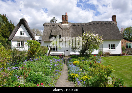 Chaumière, Dalham, Suffolk, Angleterre, Royaume-Uni Banque D'Images