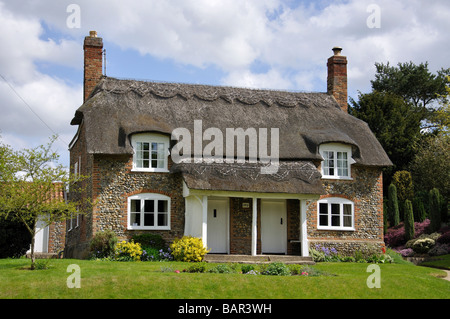 Chaumière, Dalham, Suffolk, Angleterre, Royaume-Uni Banque D'Images