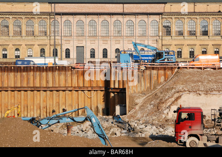 Allemagne, Munich, Construction site Banque D'Images