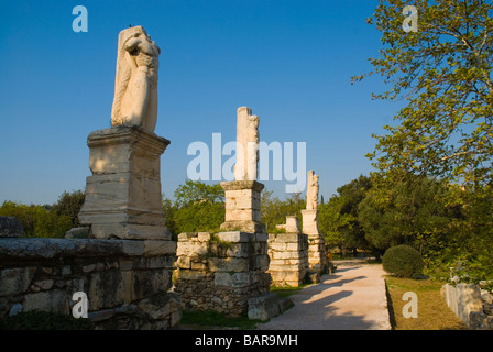 L'ancienne Agora à Plaka Athènes Grèce Europe Banque D'Images