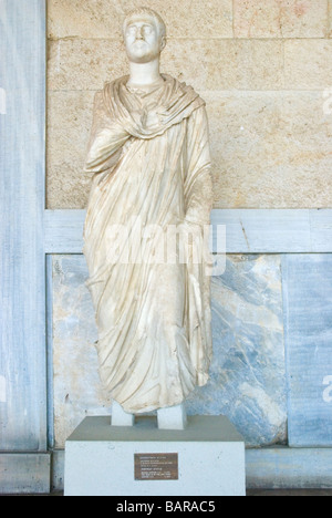 Statue Portrait du 2e siècle AD dans Stoa d'Attalos le musée de l'Agora antique d'Athènes Grèce Europe Banque D'Images