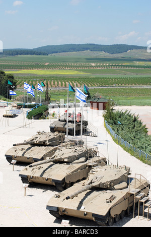 Israël IDF Latron Musée Corps Blindé Merkava Tanks Banque D'Images