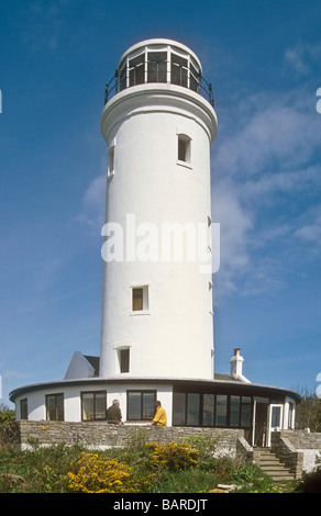 Le vieux phare inférieur reconstruit en 1869 l'Observatoire d'oiseaux de Portland maintenant près de Portland Bill Dorset England UK Banque D'Images