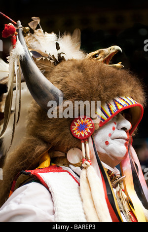 Sioux Lakota Danseur au rassemblement des Nations Powwow à Albuquerque, Nouveau Mexique Banque D'Images