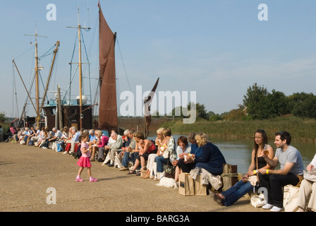 Food Festival UK Aldeburgh Food Fair, festival pour les amateurs de gastronomie britannique produits locaux. Aldeburgh Snape Maltings Suffolk Angleterre Royaume-Uni 2009 Banque D'Images