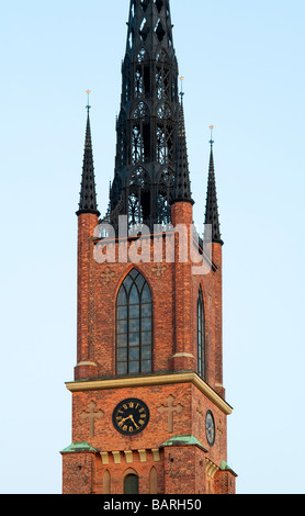 Détail de la flèche de fonte Église Riddarholmen, Birger Jarls Torg, sur l'île de Riddarholmen, Stockholm, Suède Banque D'Images