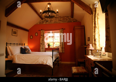 Chambre Double chambre luxueuse au Cottage Staplecross, Hockworthy Nr Wellington, Somerset offrant hébergement B & B Banque D'Images