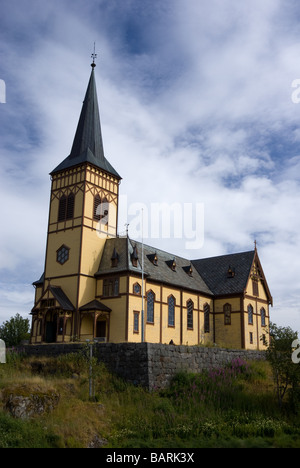 Kabelvåg église, municipalité, Austvågøy Vågan, Lofoten, Nordland, Norvège, Scandinavie, Europe Banque D'Images