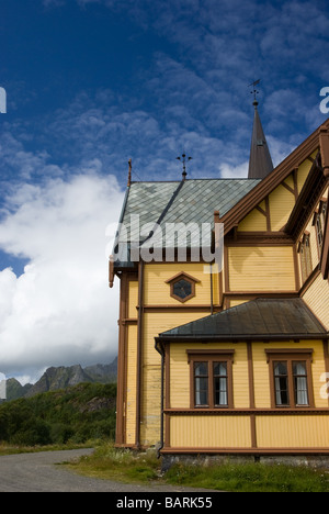 Kabelvåg église, municipalité, Austvågøy Vågan, Lofoten, Nordland, Norvège, Scandinavie, Europe Banque D'Images