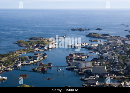 Svolvaer - vue de chemin d'accès à l'Svolvær (chèvre), Austvågøy Svolvaergeita, Lofoten, Nordland, Norvège, Scandinavie, Europe Banque D'Images