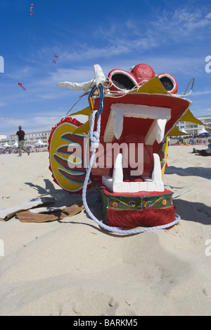 Chinese Dragon Kite Festival International des cerfs-volants à Berck Berck Sur Mer du nord de la France Banque D'Images