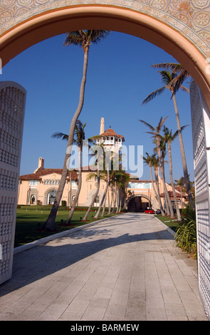 Vues de Mar un lago estate propriété de Donald Trump à Palm Beach Banque D'Images