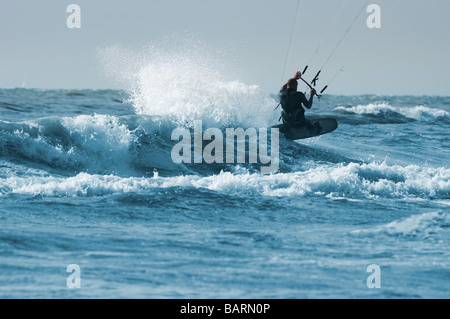 Kite surfer en action Banque D'Images
