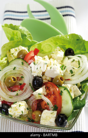 Salade Mixte, style Grec Banque D'Images