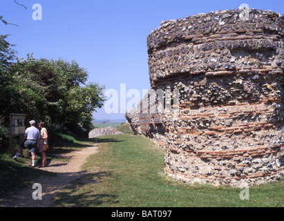 Burgh Castle Roman Fort près de Great Yarmouth, Norfolk Banque D'Images